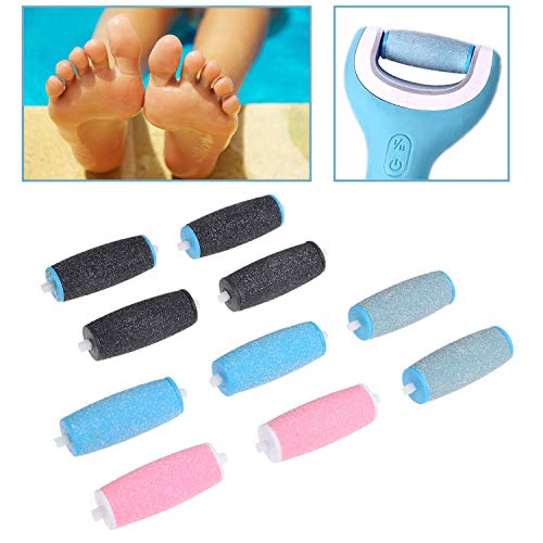 Amope Pedi Perfect Electronic Foot File Compatible Extra Coarse and Regular Coarse Roller Heads - Callus Removal - Essen