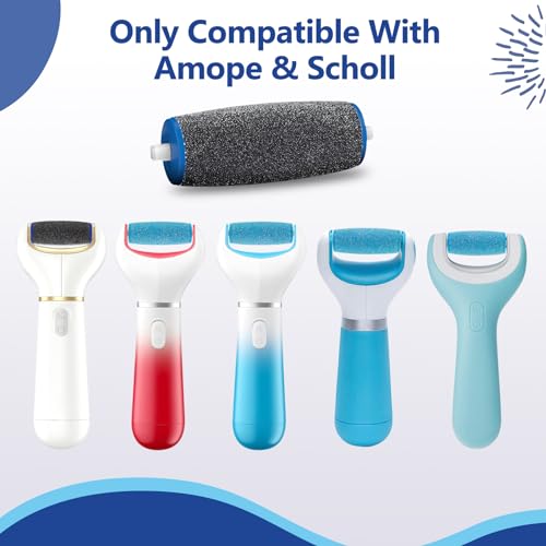 11 Pack Replacement Roller Heads for amope Pedi Perfect Refills Electronic Foot File, Black+Blue for Foot Care Enthusias