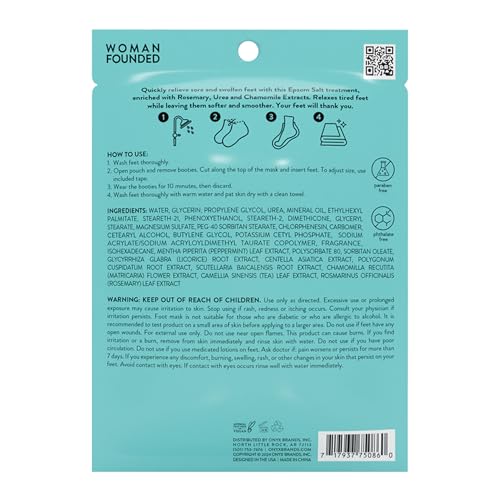 Onyx Professional Epsom Salt Foot Mask - Made with Epsom Salt and Chamomile, Helps Fight Swelling and Soreness, Relax T