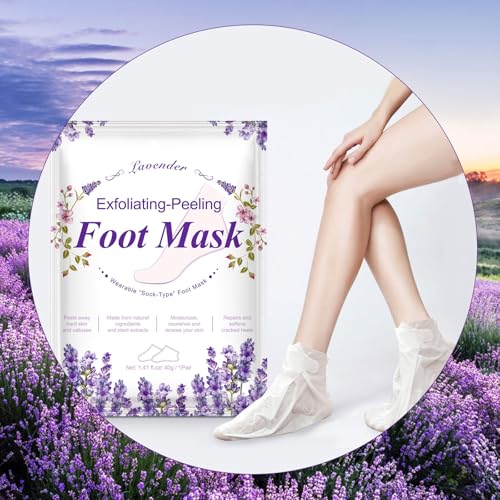 2 Pack Lavender Exfoliating Foot Peel Mask for Cracked Heels and Dry Skin Repair
| Cracked Heels Treatment: 2 Pack Lave