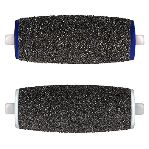 Amopé Pedi Perfect Electronic Foot File - Extra Coarse Refills & Exfoliating Brush, Women & Men, Home & Travel