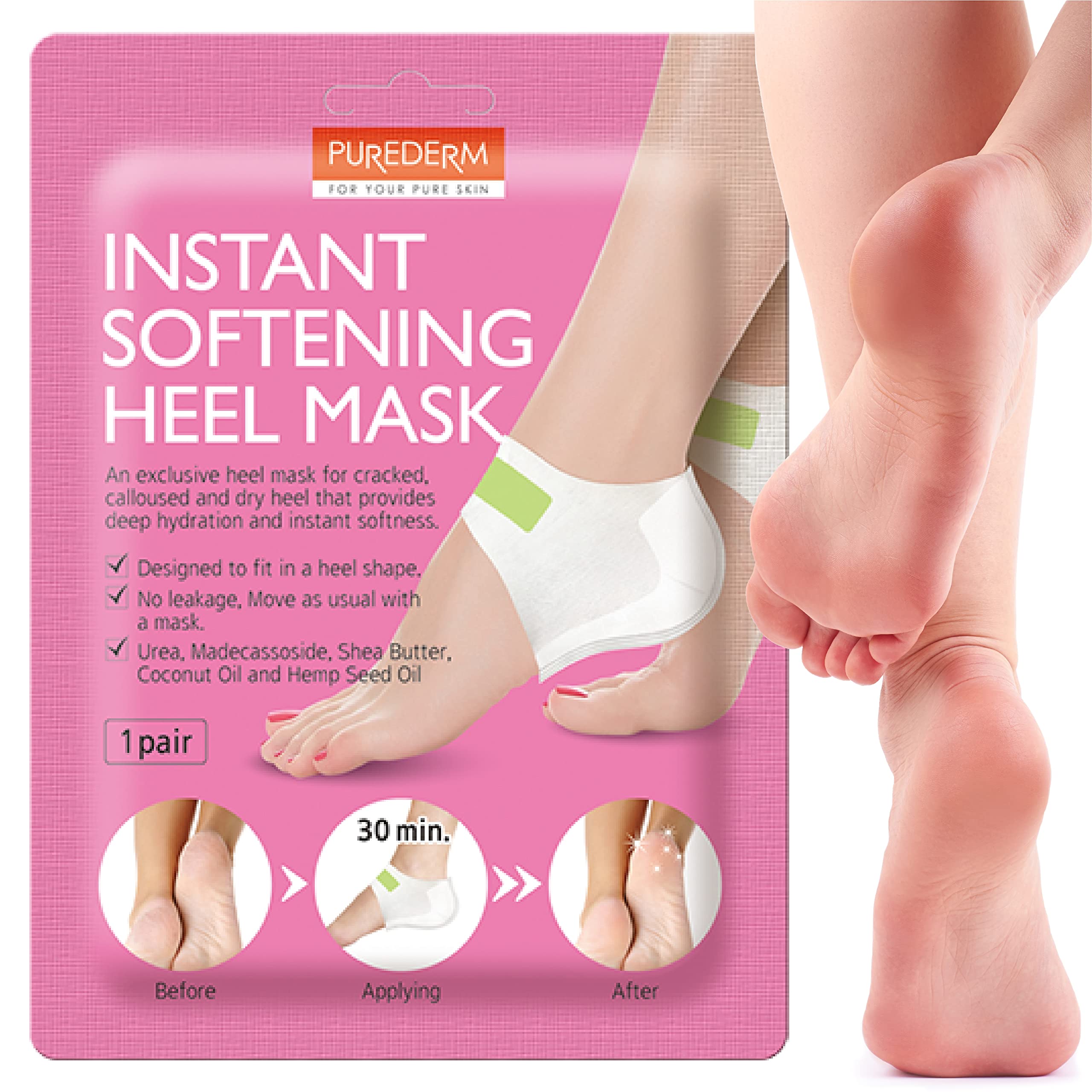 Purederm Instant Softening Heel Mask for Dry Skin – Deep Hydration and Instant Softness for Heel Care
| Purederm Instan