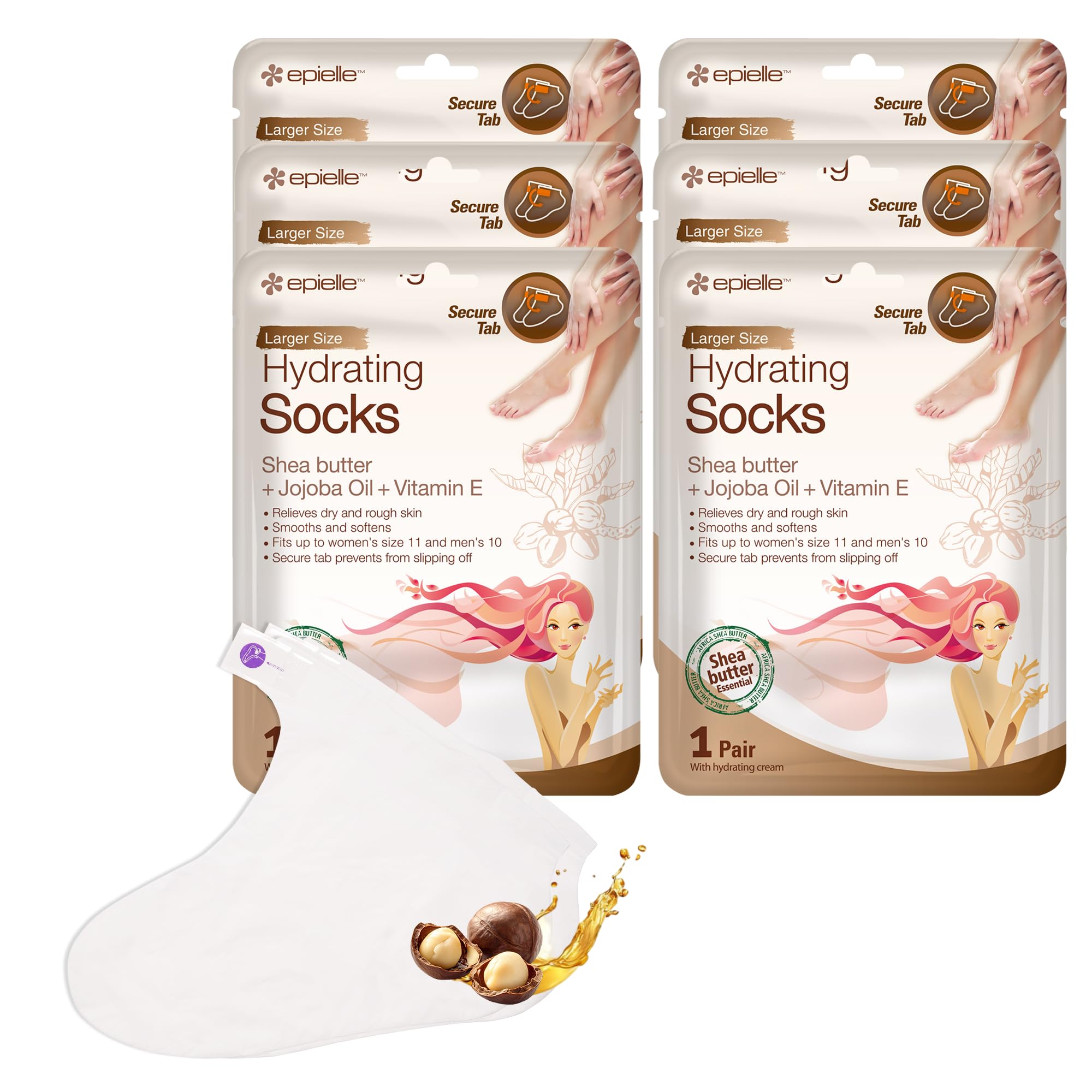Epielle Hydrating Foot Masks for Dry, Cracked Feet Women's Gift